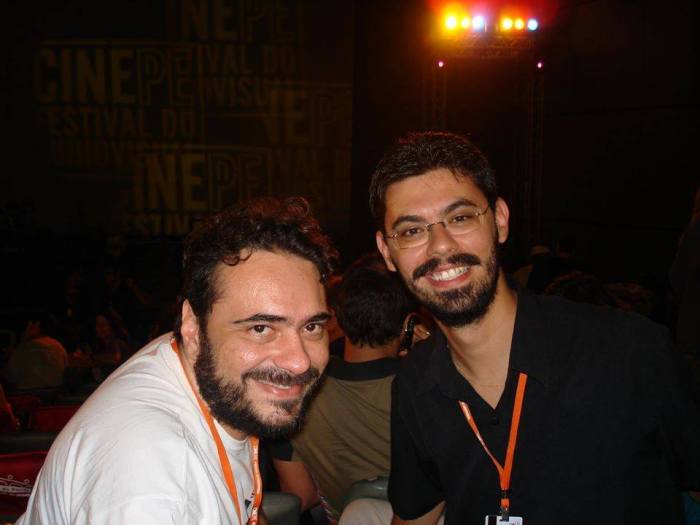 João Carlos Sampaio (esq.) e Marcelo Miranda, no CinePE 2009