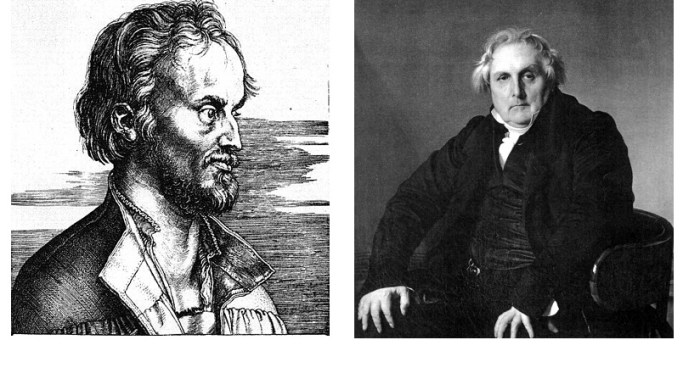 Albrecht Dürer, Philip Melanchthon, 1526 (janela refletida no olho) Jean Auguste Dominique Ingres, Monsieur Bertin, 1832 (janela refletida no braço da cadeira)