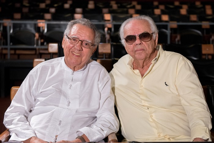 Luiz Carlos Barreto com o Zelito Viana, dois dos sócios do canal